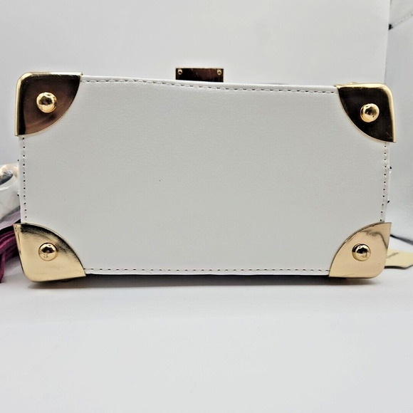 Handbag Republic Bag White Convertible Tasseled Clutch Shoulder Zipper Clasp - Picture 14 of 16